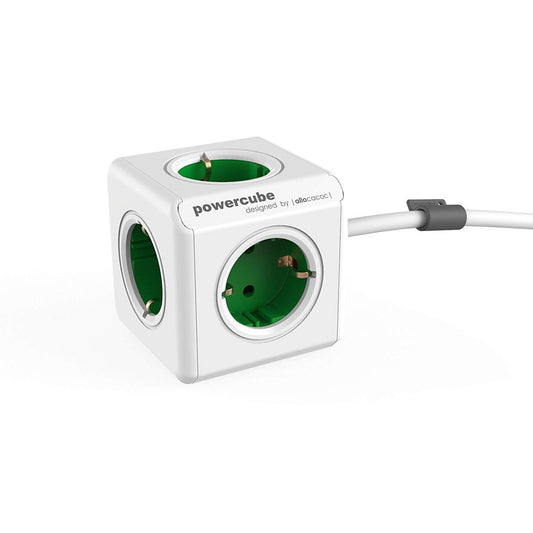 Allocacoc® Powercube | Extended| Πολύπριζο 5 Θέσεων – Πράσινο – 1306Gn/Deexpc – Θήκη για κινητό από το PhoneBazaar.gr