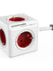 Allocacoc® Powercube | Extended| Πολύπριζο 5 Θέσεων – Κόκκινο – 1306Rd/Deexpc – Θήκη για κινητό από το PhoneBazaar.gr