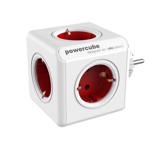 Allocacoc® Powercube |Original| Πολύπριζο 5 Θέσεων – Κόκκινο – 1100Rd/Deorpc – Θήκη για κινητό από το PhoneBazaar.gr