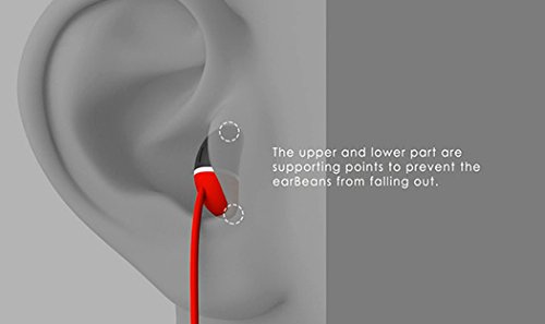 DesignNest earBeans |Bass| Ελαφριά ακουστικά σε σχήμα φασολιού με υποδοχή Lightning (γκρι)