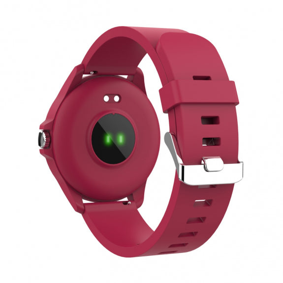 Forever Smartwatch με παλμογράφο Colorum CW-300 xMagenta σε κόκκινο/μωβ χρώμα