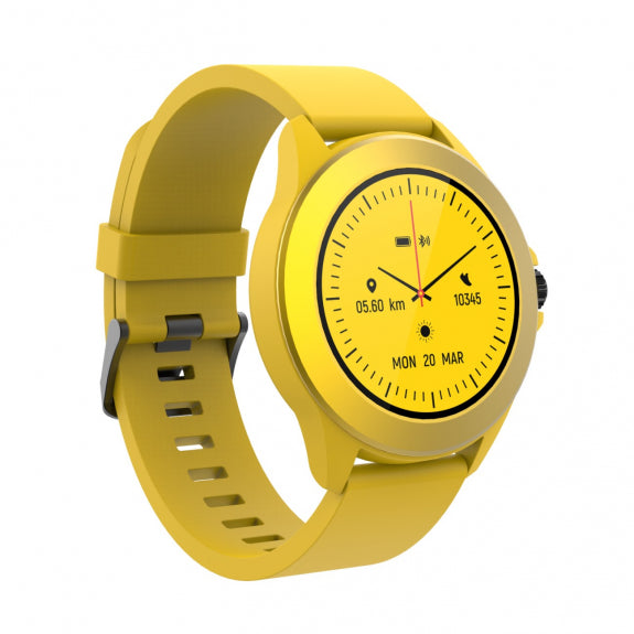 Forever Smartwatch με παλμογράφο Colorum CW-300 xYellow σε κίτρινο χρώμα