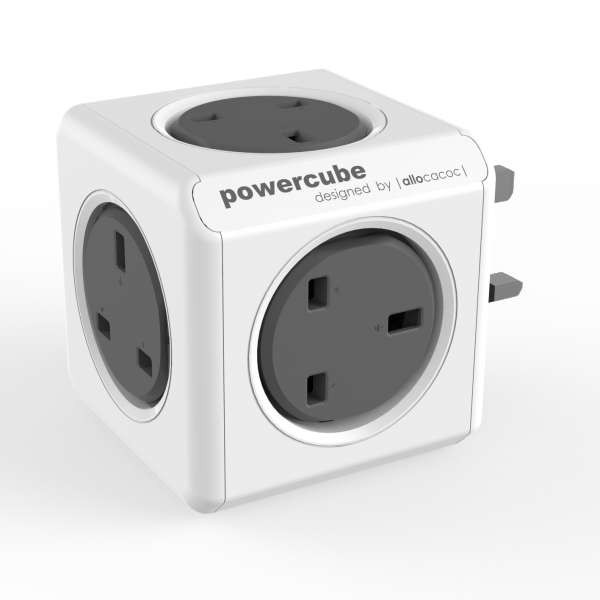 Allocacoc PowerCube Original 5 Outlets – UK (Grey) - Πολύπριζο 5 θέσεων UK Γκρι - (7100GY/UKORPC)
