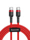 Καλώδιο Baseus Cafule Usb-C Σε Usb-C 1M 60W Pd / Qc 3.0 – Κόκκινο – Θήκη για κινητό από το PhoneBazaar.gr