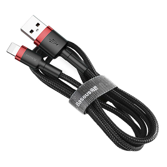 Καλώδιο Baseus Cafule Usb-a Σε Lightning 1m 2.4a – Μαύρο Και Κόκκινο