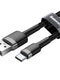 Καλώδιο Baseus Cafule Usb-A Σε Usb-C 1M 3A Qc 3.0 – Μαύρο Και Γκρι – Θήκη για κινητό από το PhoneBazaar.gr
