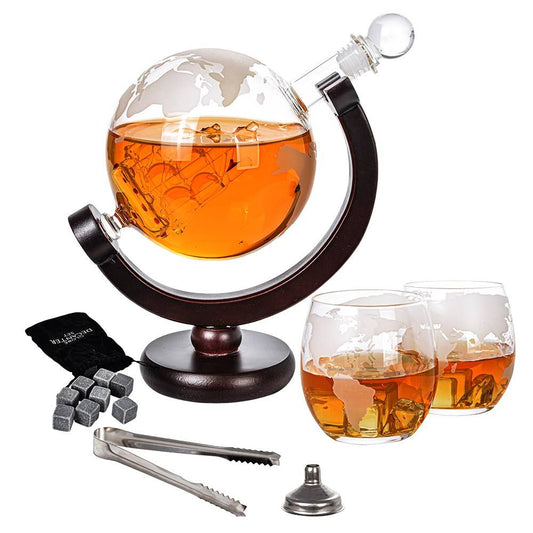 Globe Decanter Set - Μοναδικό Σετ Καράφας Και Ποτηριών Με Υφή Υδρογείου – Θήκη για κινητό από το PhoneBazaar.gr