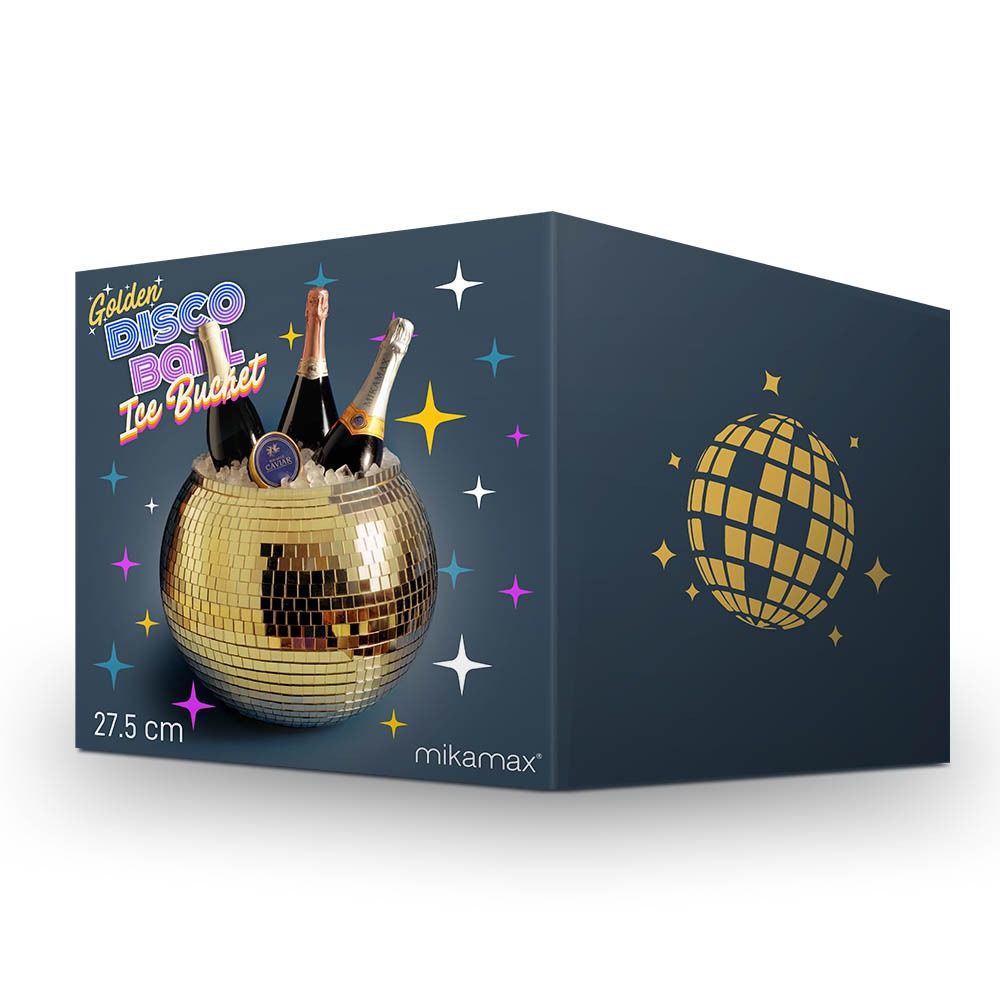 Disco Ball Ice Bucket  Gold - Κουβάς Πάγου Ντισκομπάλα – Προσθέστε Λάμψη στα Πάρτι σας