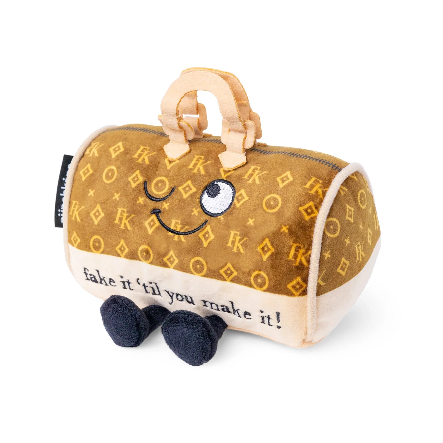 Punchkins Plush Γυναικεία Τσάντα Λούτρινο – "Fake It Til You Make It" – Θήκη για κινητό από το PhoneBazaar.gr