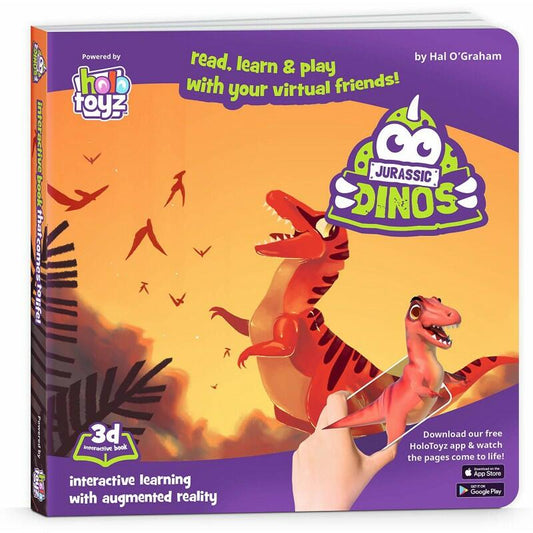 Holotoyz - Jurassic Dinos Interactive 4D Ar Book Βιβλίο Επαυξημένης Πραγματικότητας Με Εικόνες Που Ζωντανεύουν Σε Κινούμενα Σχέδια – Θήκη για κινητό από το PhoneBazaar.gr