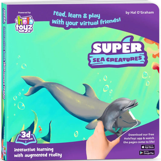 Holotoyz - Super Sea Creatures Interactive 4D Ar Book Βιβλίο Επαυξημένης Πραγματικότητας Με Εικόνες Που Ζωντανεύουν Σε Κινούμενα Σχέδια – Θήκη για κινητό από το PhoneBazaar.gr