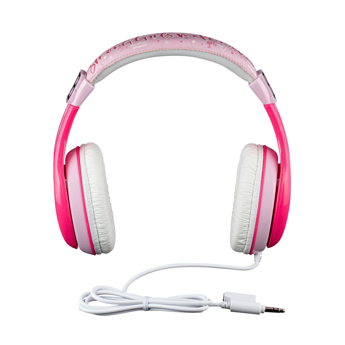 eKids Barbie Ενσύρματα Ακουστικά με ασφαλή μέγιστη ένταση ήχου για παιδιά και εφήβους (BE-140) (Λευκό/Ροζ)