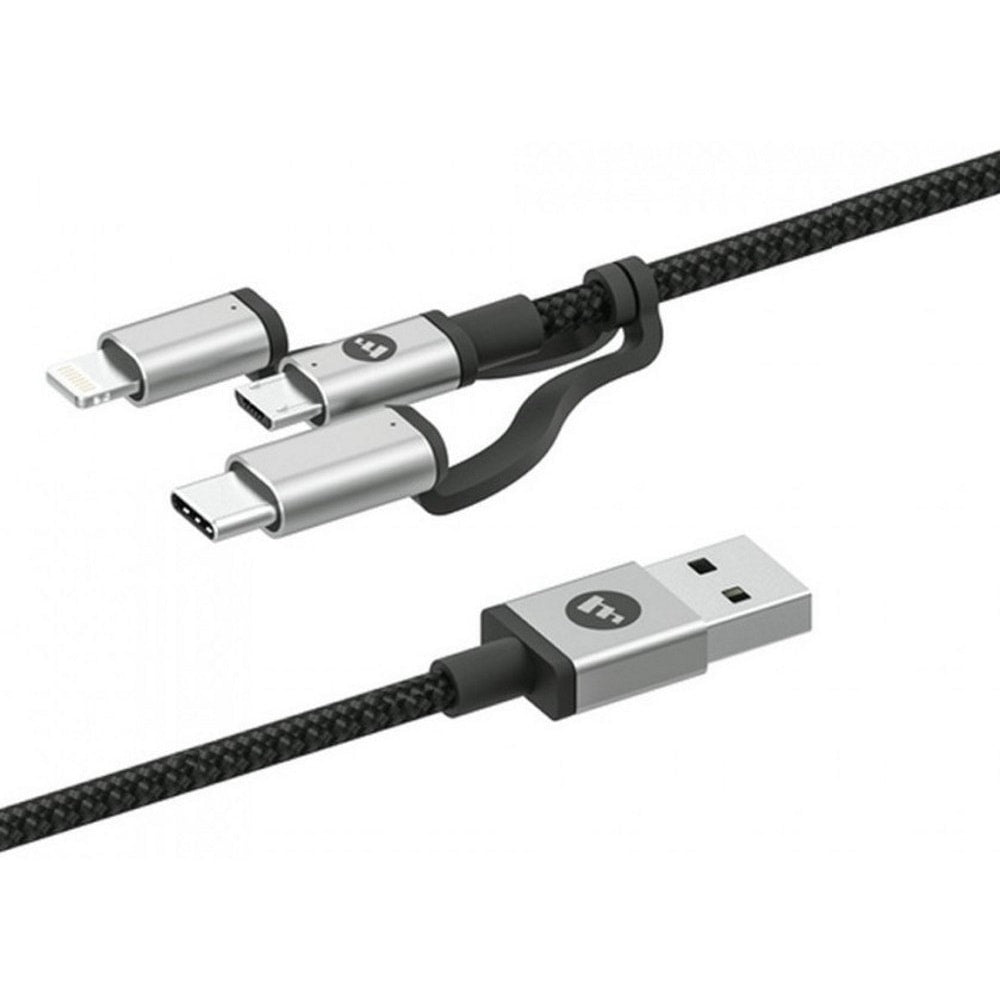 Mophie 3 Σε 1 Charging Cable (Microusb / Usb-C / Lightning) Αλουμινένιο Καλώδιο Δεδομένων (1 Μέτρο – Μαύρο) – Θήκη για κινητό από το PhoneBazaar.gr