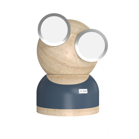 Designnest® Gogglelamp |Mr Watt| Επιτραπέζιο Φωτιστικό Από Ξύλο Σφενδάμου Και Αλουμίνιο Με Ρύθμιση Φωτεινότητας Αφής (Grey/Blue/Wood) – Θήκη για κινητό από το PhoneBazaar.gr