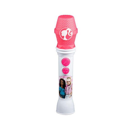 Ekids Barbie Ασύρματο Μικρόφωνο Karaoke Για Παιδιά Με Ενσωματωμένη Μουσική, Φωτισμό, Sound Effects (Be-070) (Γκρι/Ροζ) – Θήκη για κινητό από το PhoneBazaar.gr