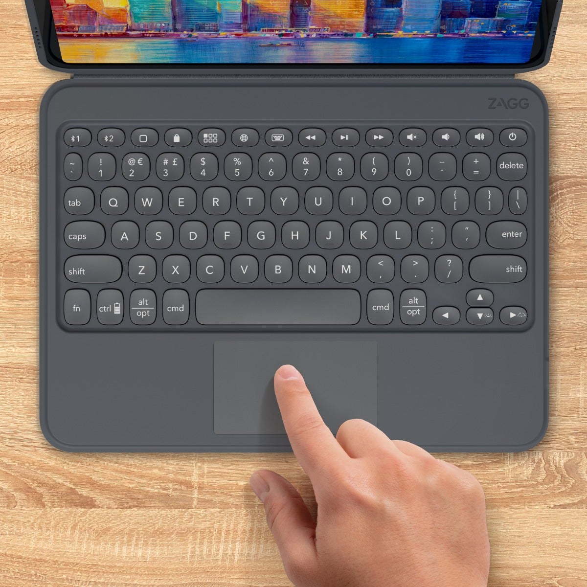 ZAGG Pro Keys με Trackpad Θήκη με πληκτρολόγιο για Apple iPad 10,2" (7ης / 8ης Γενιάς (2019 - 2020) σε charcoal χρώμα - 103407950