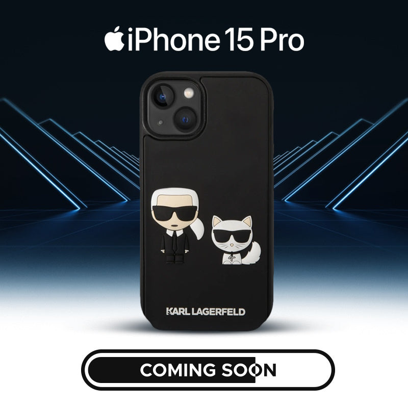 Karl Lagerfeld Magsafe Ringstand Case "Karl & Choupette's Head" Θήκη προστασίας από σκληρό πλαστικό για iPhone 15 Pro Max (Διάφανο – KLHMP15XHMRSKCH)