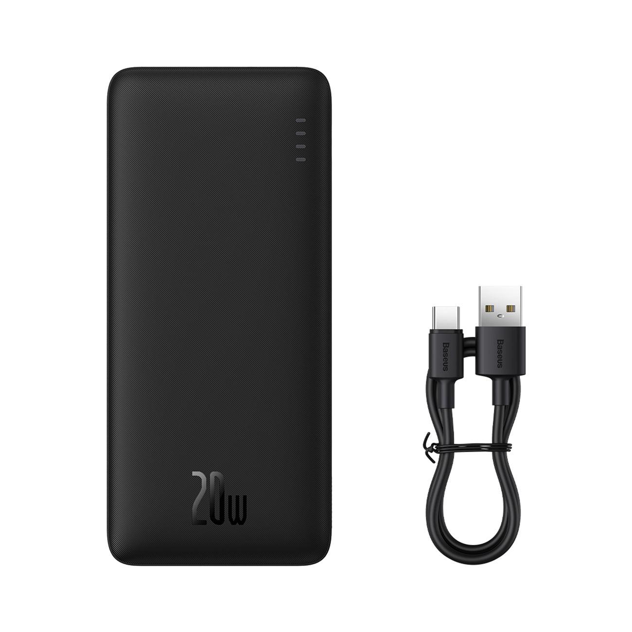 Baseus Airpow 20W 10000Mah Power Bank With Baseus Simple Series Usb-A - Usb-C 30Cm Cable - Black – Θήκη για κινητό από το PhoneBazaar.gr