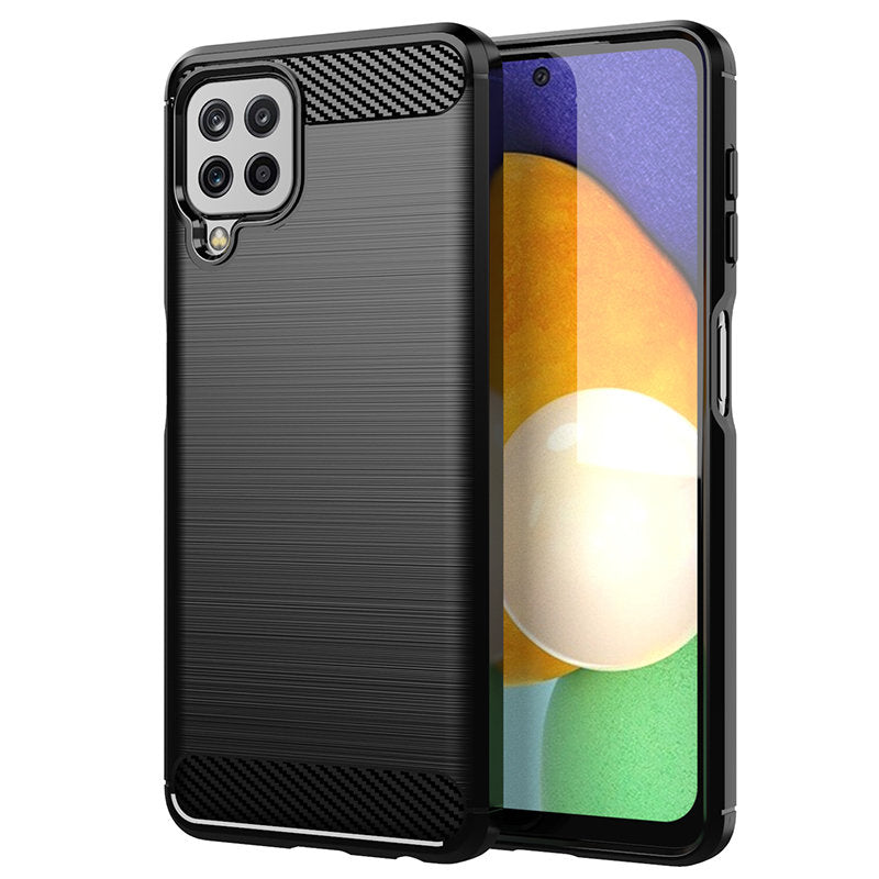 Carbon Θήκη Εύκαμπτο Κάλυμμα Tpu Θήκη Για Samsung Galaxy A22 4G Black – Θήκη για κινητό από το PhoneBazaar.gr