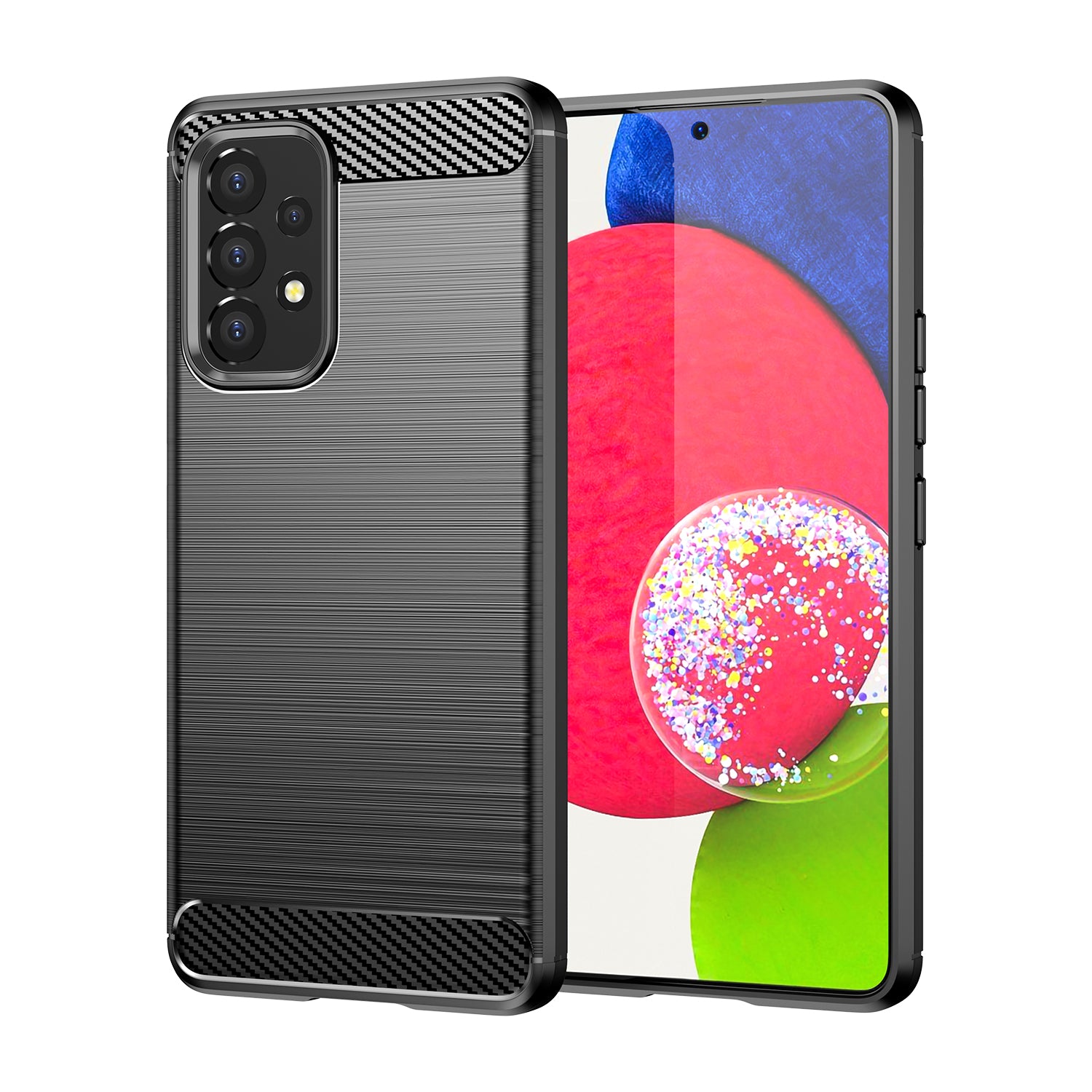 Carbon Θήκη Εύκαμπτο Κάλυμμα Sleeve Για Samsung Galaxy A53 5G Black – Θήκη για κινητό από το PhoneBazaar.gr