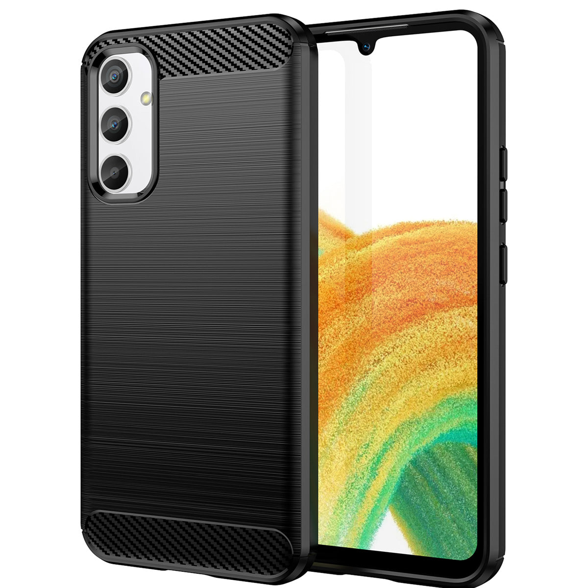 Carbon Θήκη Θήκη Για Samsung Galaxy A34 5G Flexible Silicone Carbon Cover Black – Θήκη για κινητό από το PhoneBazaar.gr