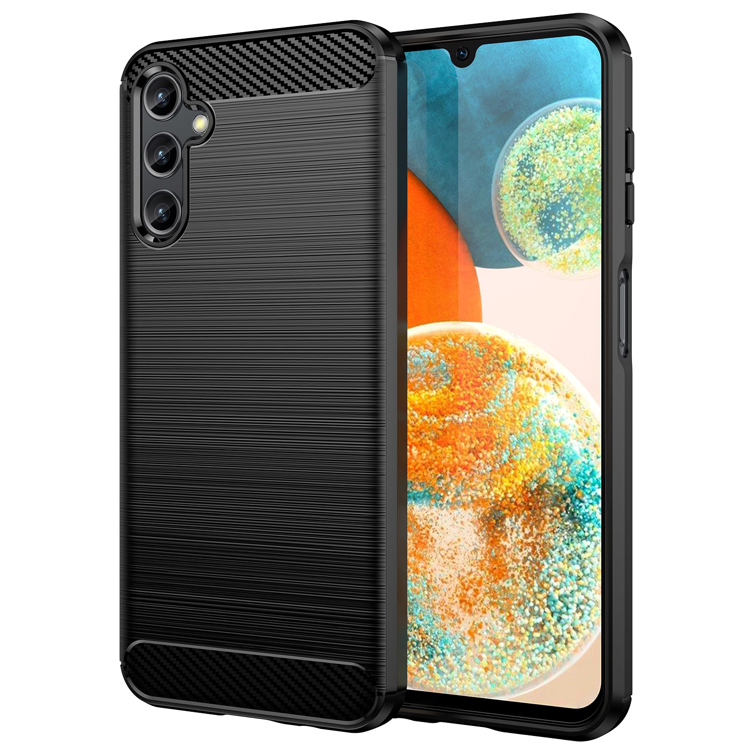 Carbon Θήκη Για Samsung Galaxy A14 5G Flexible Silicone Carbon Cover Black – Θήκη για κινητό από το PhoneBazaar.gr