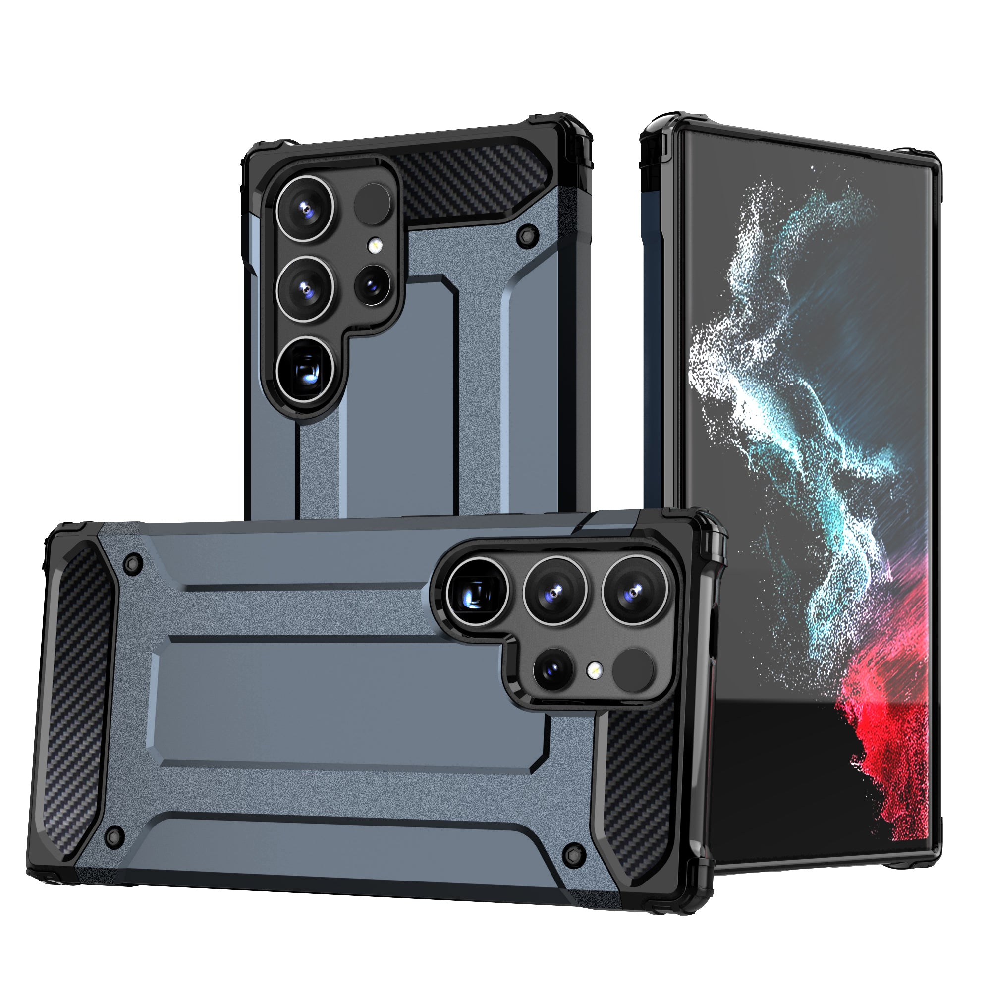 Υβριδική Θωρακισμένη Θήκη Για Samsung Galaxy S24 Ultra Armored - Blue – Θήκη για κινητό από το PhoneBazaar.gr