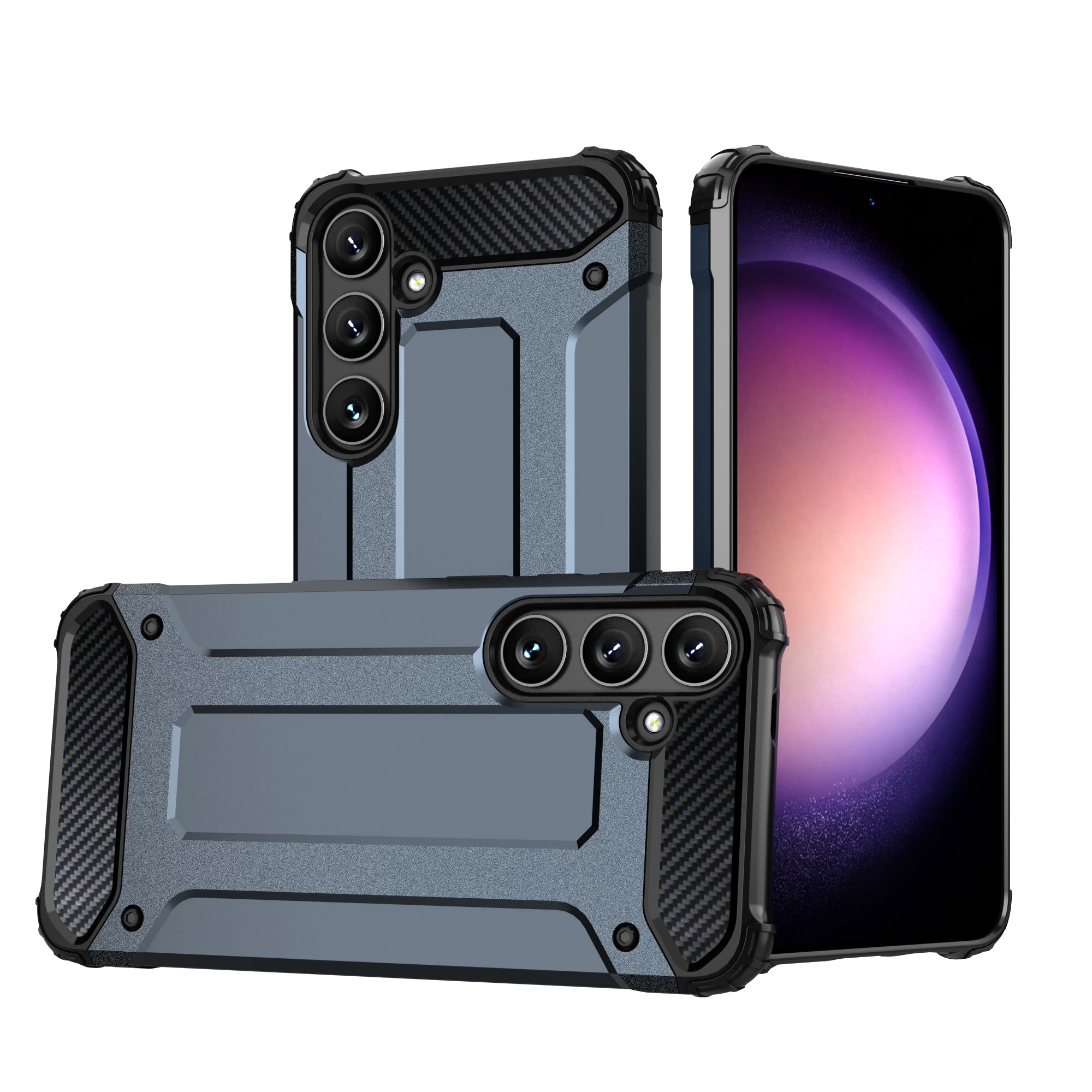 Υβριδική Θωρακισμένη Θήκη Για Samsung Galaxy S24 Armored - Blue – Θήκη για κινητό από το PhoneBazaar.gr