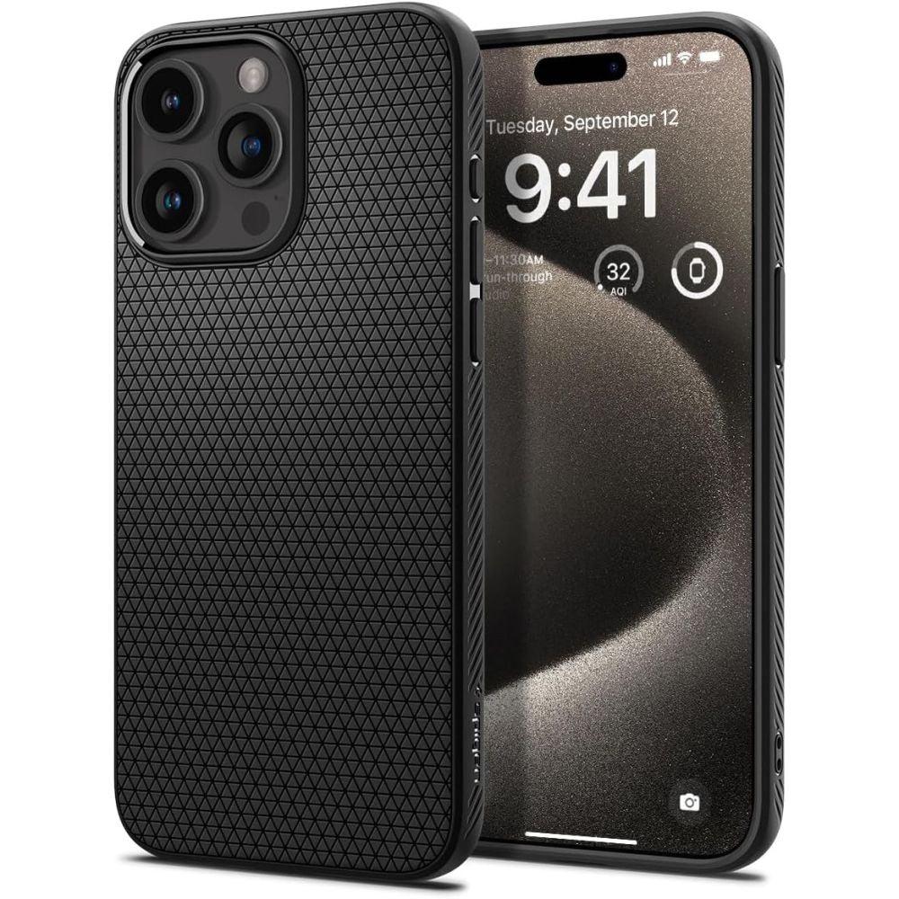 Spigen Liquid Air Case For Iphone 15 Pro Max - Matte Black – Θήκη για κινητό από το PhoneBazaar.gr