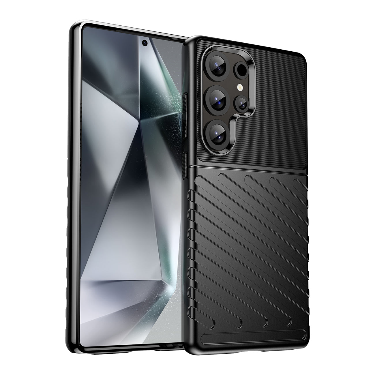 Θήκη Thunder Σιλικόνης Θωρακισμένη Για Samsung Galaxy S25 Ultra - Μαύρη – Θήκη για κινητό από το PhoneBazaar.gr