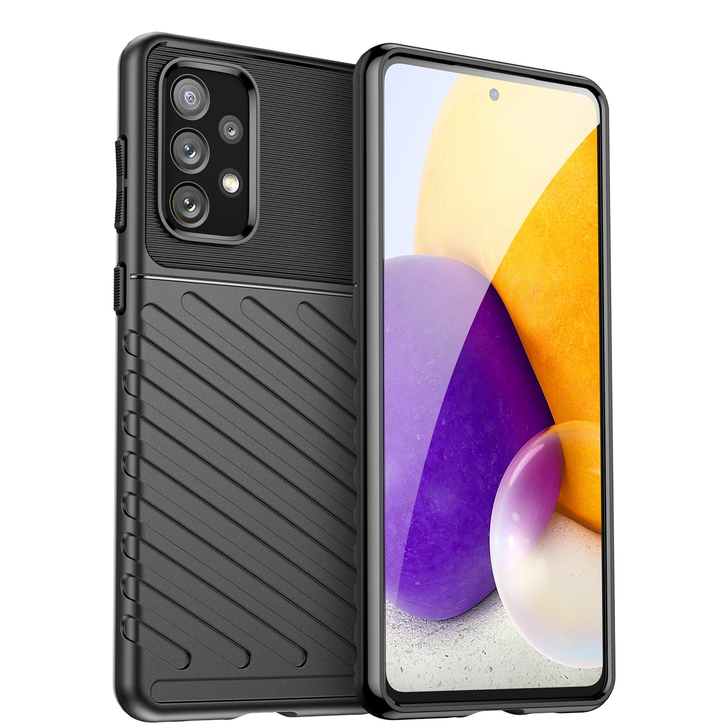 Thunder Θήκη Flexible Armored Cover Για Samsung Galaxy A73 Black – Θήκη για κινητό από το PhoneBazaar.gr