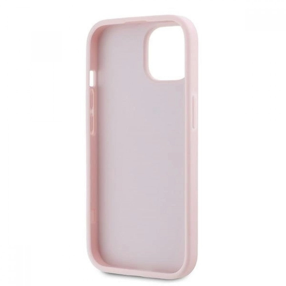 Karl Lagerfeld Diagonal Quilted Script Θήκη για iPhone 15  - Ρόζ