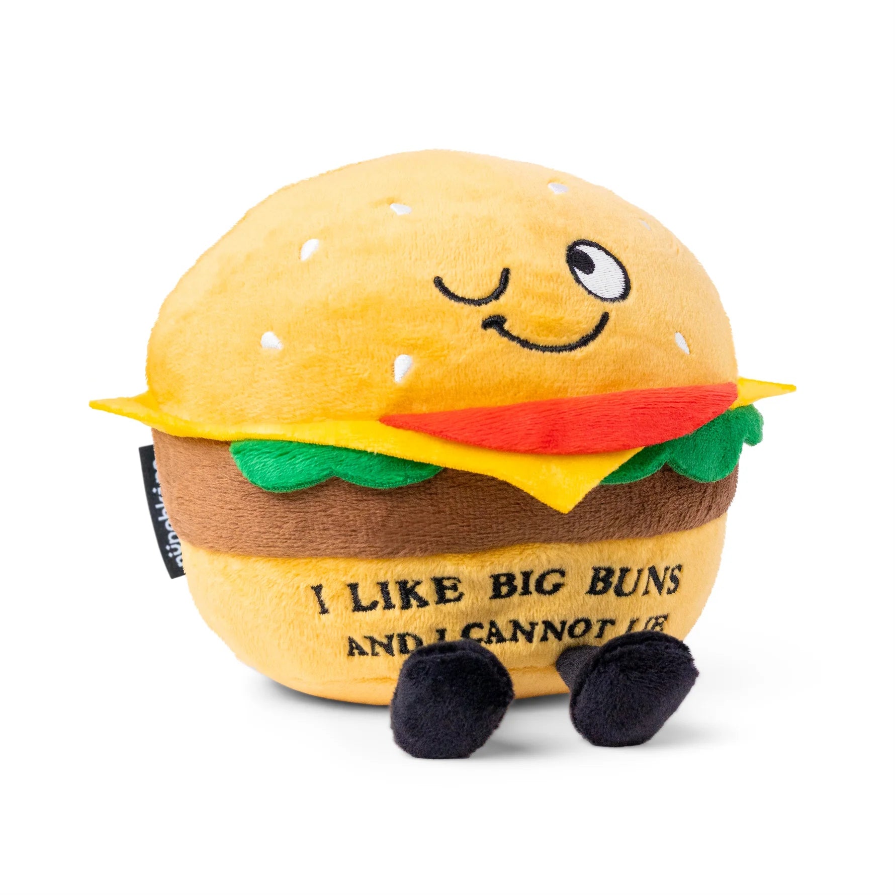 Punchkins Plush Hamburger Λούτρινο – "I Like Big Buns & I Cannot Lie" – Θήκη για κινητό από το PhoneBazaar.gr