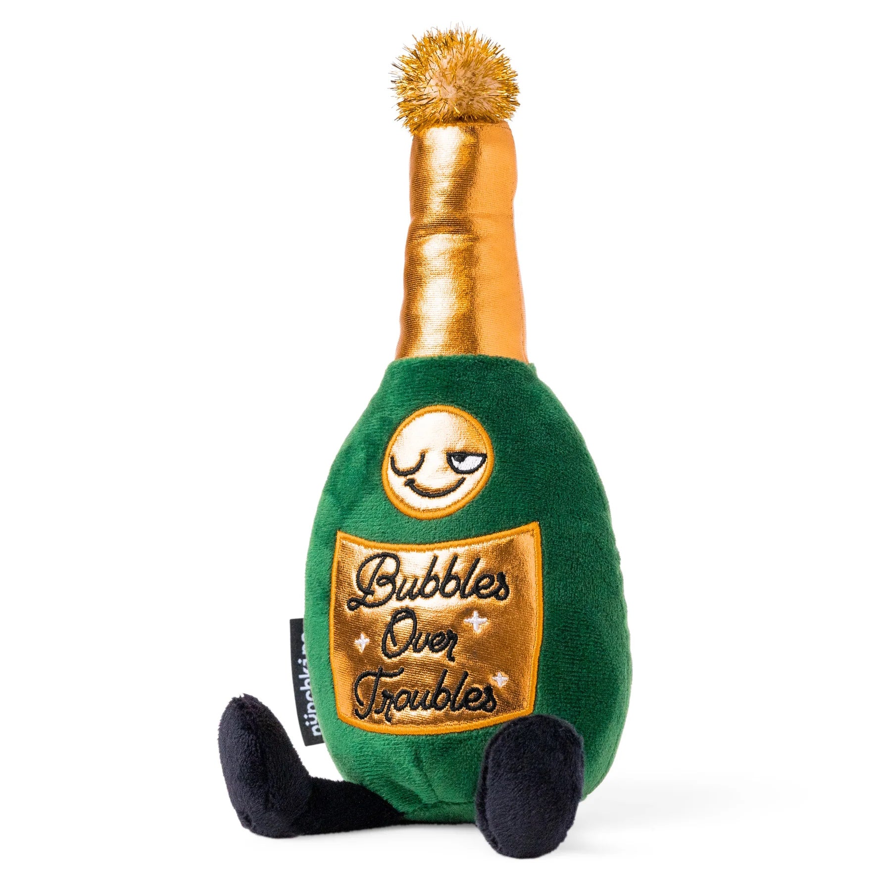 Punchkins Plush Champagne Bottle Λούτρινο – "Bubbles Over Troubles" – Θήκη για κινητό από το PhoneBazaar.gr