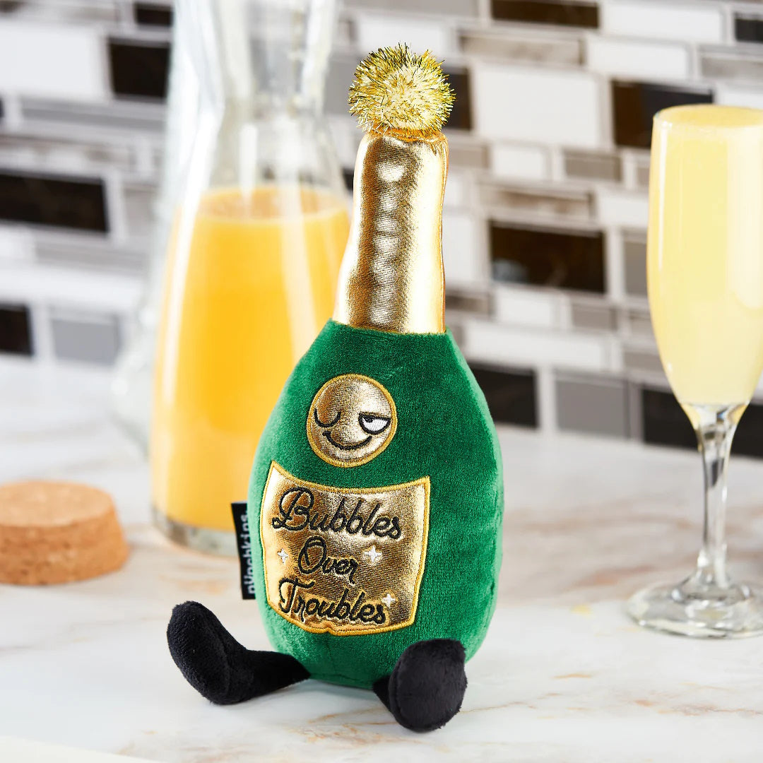 Punchkins Plush Champagne Bottle Λούτρινο – "Bubbles Over Troubles"