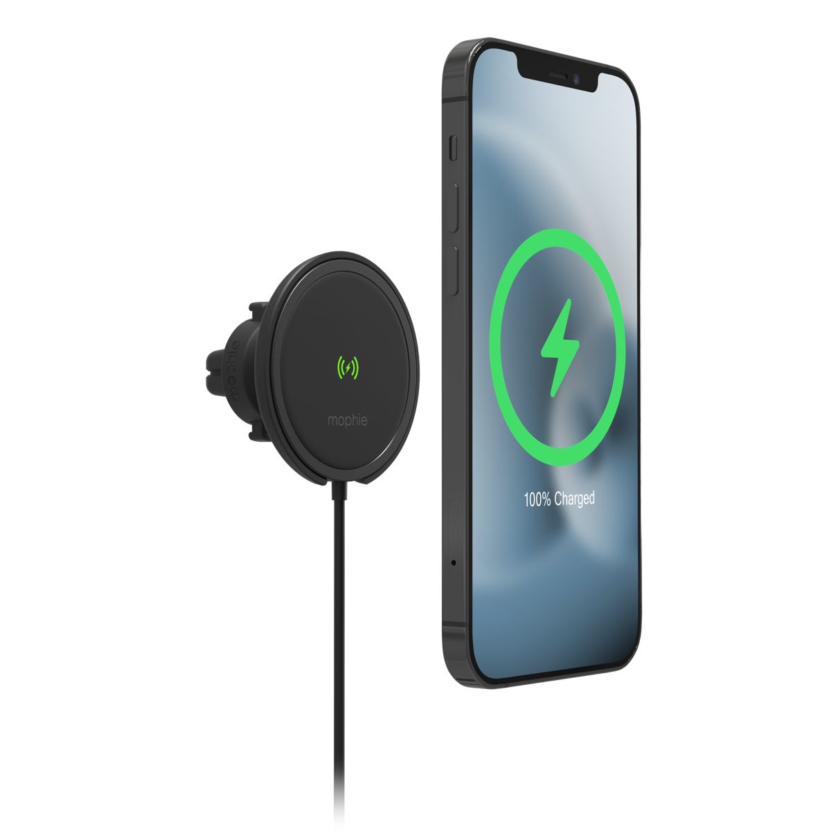 Mophie Snap+ Wireless Vent Mount Μαγνητική Βάση Ασύρματης Φόρτισης Ισχύος 15W Σε Χρώμα Μαύρο – Θήκη για κινητό από το PhoneBazaar.gr