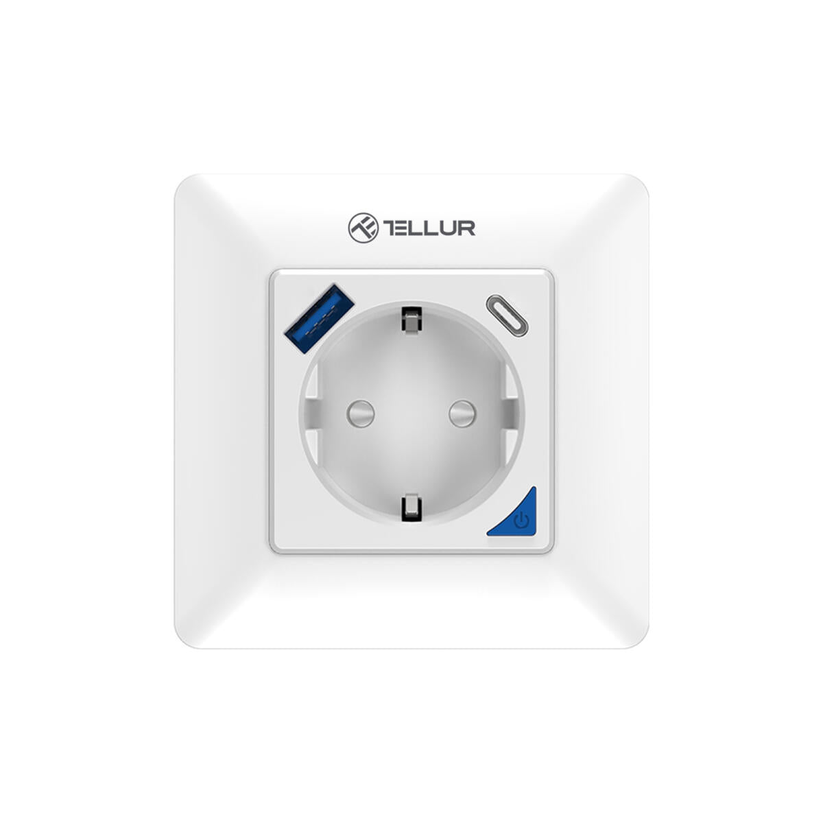Tellur Smart Wifi Έξυπνη Πρίζα Ρεύματος 3600W / 16A Με Ενσωματωμένες Θύρες 1Xusb 18W & 1Xusb-C Pd 20W Σε Λευκό (Tll331531) – Θήκη για κινητό από το PhoneBazaar.gr