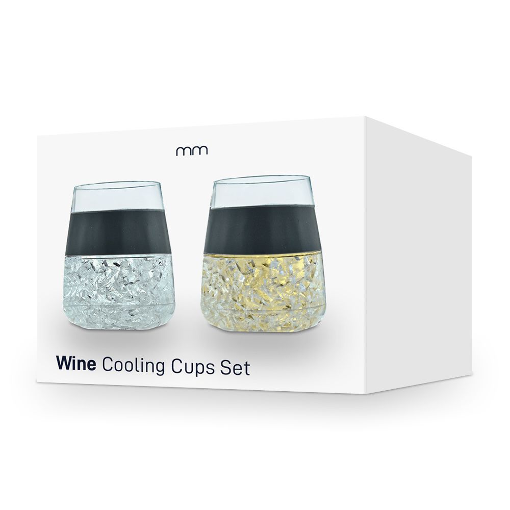 Wine Cooling Cups – Σετ 2 Ποτηριών Κρασιού με Θερμομονωτική Τσάντα